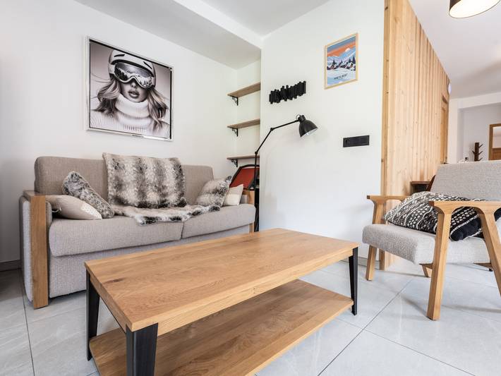 Ganze Wohnung, Gemütliche 2-Zimmer-Wohnung in Plagne Montalbert, nahe Pisten und Geschäften, mit Garage und Wlan in La Plagne, Aime-la-Plagne
