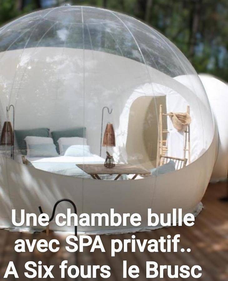 Dormir dans une bulle Grandiose, avec Spa, la tête dans les étoiles in Six-Fours-les-Plages, Côte méditerranéenne (France)