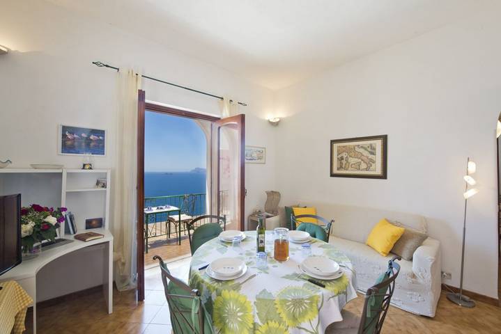 Ganze Wohnung, Ferienwohnung für 2 Personen mit Meerblick in Vettica Maggiore, Praiano
