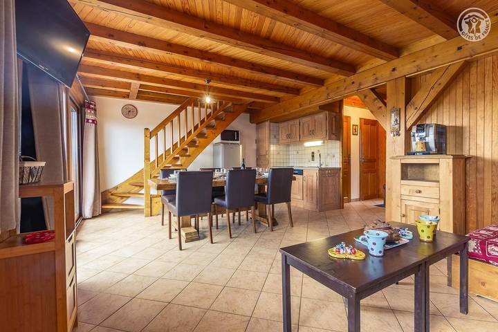 Gîte pour 6 personnes, avec Balcon ainsi que Terrasse et Vue