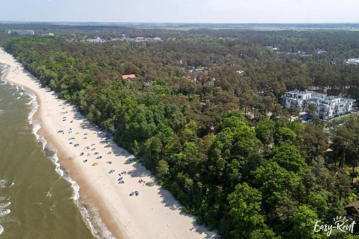 Ferienwohnung für 4 Personen, mit Ausblick und Terrasse in Pobierowo