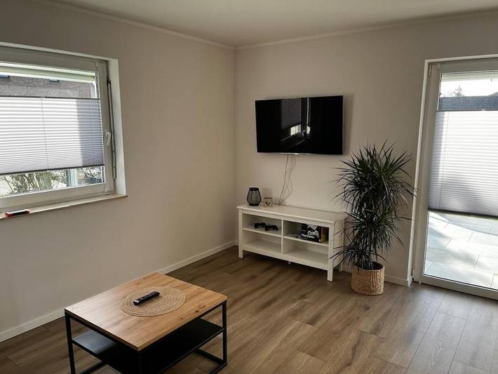 Ferienwohnung für 3 Personen, mit Terrasse und Garten sowie Ausblick in Papendorf