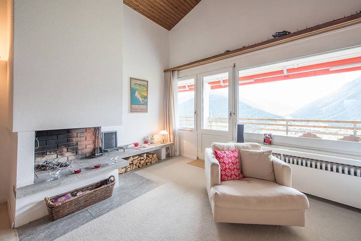 Ferienwohnung für 4 Personen, mit Garten und Ausblick sowie Balkon in Davos - 3