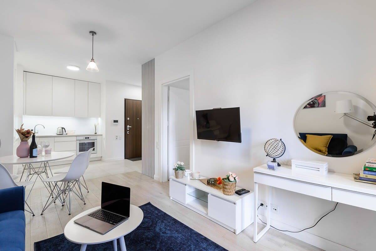 Appartamento intero, Lumina apartment in Mennica Residence Warsaw in Varsavia, Masowien