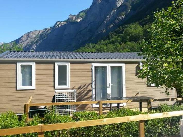 Flower camping À La Rencontre du Soleil  - Mobilheim 6 personen - Mobilheim Confort Belledonne 3 Zimmer 6 Personen 32m² 2/6 Pers. in La Garde (Isère), Nationalpark Écrins
