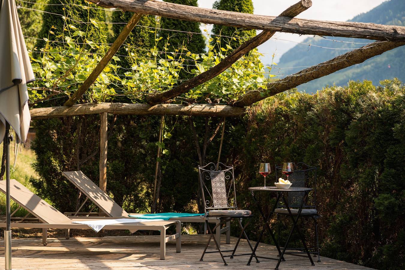 Chalet Hortensie: Romantisches Chalet mit Garten und Weinlaube in Riffian, Passeiertal