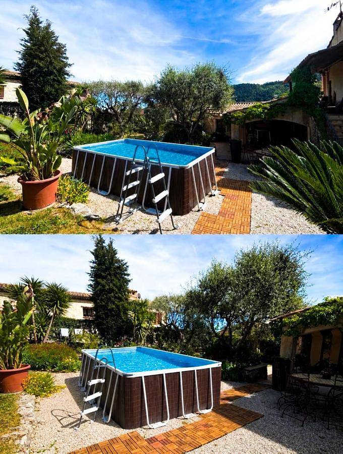 Gîte pour 8 personnes, avec piscine ainsi que jardin et balcon à Châteauneuf-Villevieille - 3