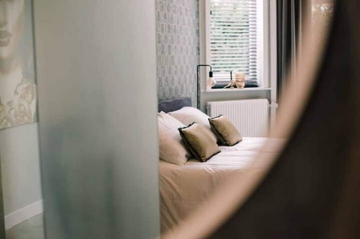 Ganze Wohnung, 1 Schlafzimmer, schnelles WLAN, 40m2 Fischgrätenboden. Eigenes Badezimmer mit Regendusche. in Tilburg, Nordbrabant