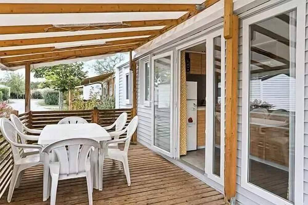 Mobil-home | Comfort | 3 Ch. | 6 pers. | Terrasse surélevée | A/C | Tv in Lit-et-Mixe, Côte d’Argent