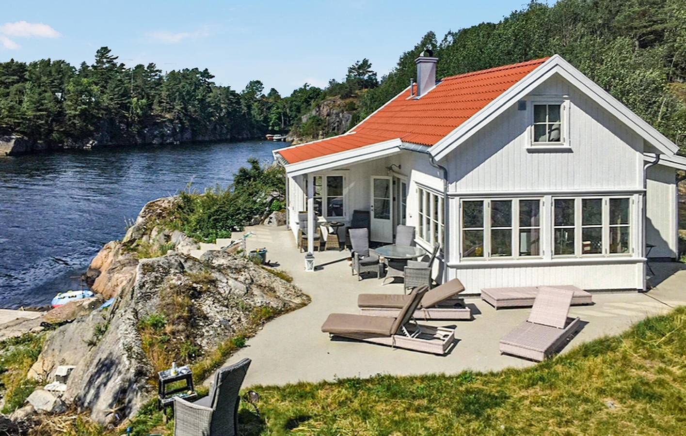Ferienhaus für 8 Personen mit Ausblick in Porsgrunn