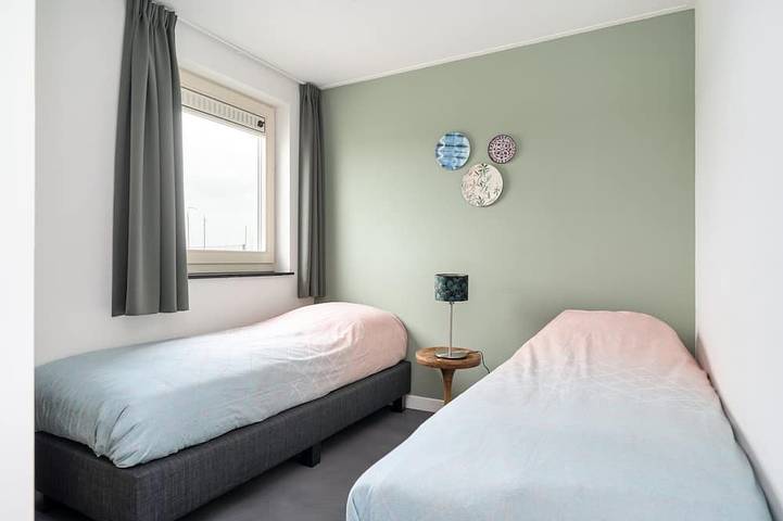 Übernachten Sie in unserem angebauten Bungalow Anchor 6 mit Panoramablick. in Akkrum, Friesland