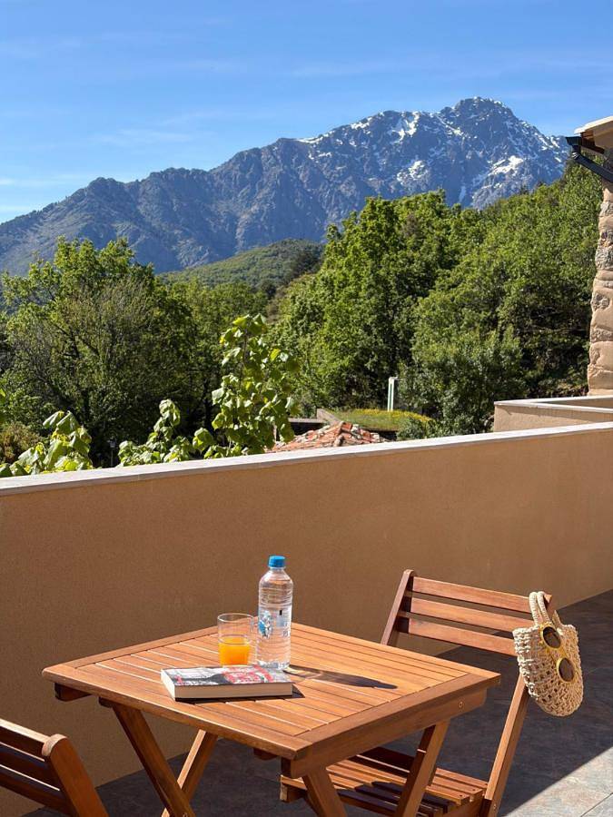 Hôtel pour 3 personnes, avec terrasse et vue ainsi que piscine et jardin à Pioggiola