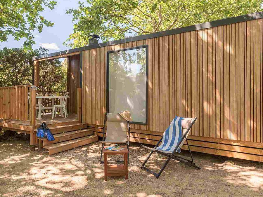 Camping la Plage Argelès - Mobilheim 4 personen - Signature - Bora Bora 4 Pers. in La Côte Vermeille, Argelès-sur-Mer