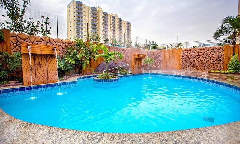 Apartmenthotel für 5 Personen, mit Kinderpool und Sauna sowie Balkon und Pool - 1