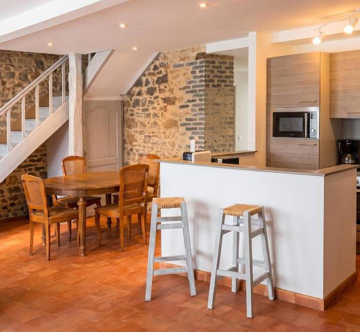 Maison de vacances pour 4 personnes, avec Terrasse ainsi que Jardin et Piscine