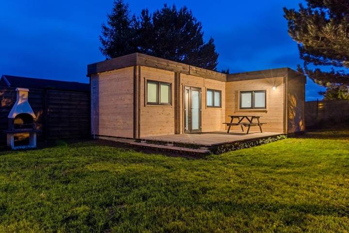 Dom dla 5 osób, z taras i sauna oraz widok i ogród w Krokowa