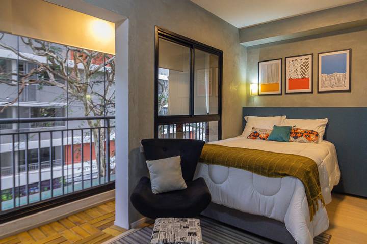 Apartamento para 2 personas, con balcón en São Paulo