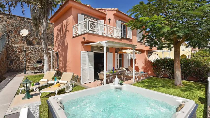 Ferienhaus mit Meerblick für 5 Personen, mit Pool und Garten in Playa del Inglés