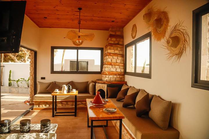 Location de vacances pour 4 personnes, avec terrasse et piscine ainsi que jardin et vue dans Sidi Kaouki - 2