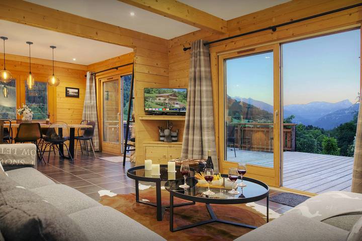 Chalet pour 11 personnes, avec jardin et jacuzzi, animaux acceptés à Saint-Jean-de-Sixt - 3