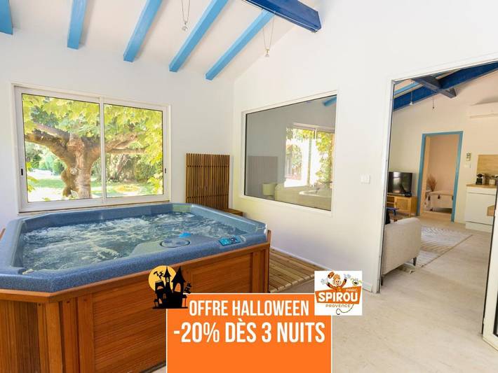 Villa pour 4 personnes, avec jardin ainsi que piscine et jacuzzi