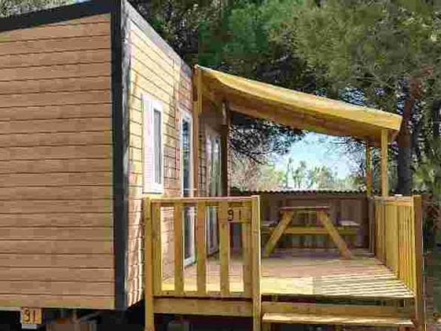 Camping Cap du Roc - Mobilhome 6 personas - Casa Rural 4/6 pers Con Aire Acondicionado Y Tv in Port-la-Nouvelle, Côte d'Améthyste