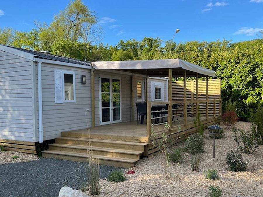 Camping Vallée de L'Indre - Mobilheim 6 personen - Mobilheim 6 pers Premium 3 Schlafzimmer 2 Badezimmer in Montbazon, Tours und Umgebung