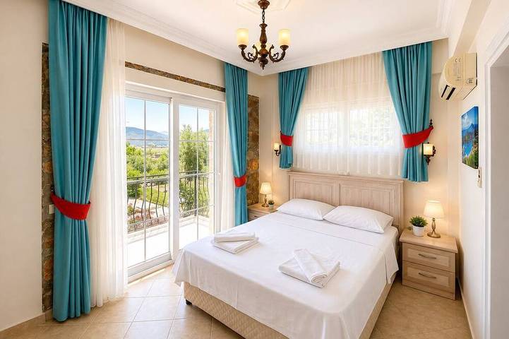 Atemberaubende Villa in perfektem Zustand, 100 m2 Pool und WiFi, für Familien in Fethiye, Türkische Ägäis