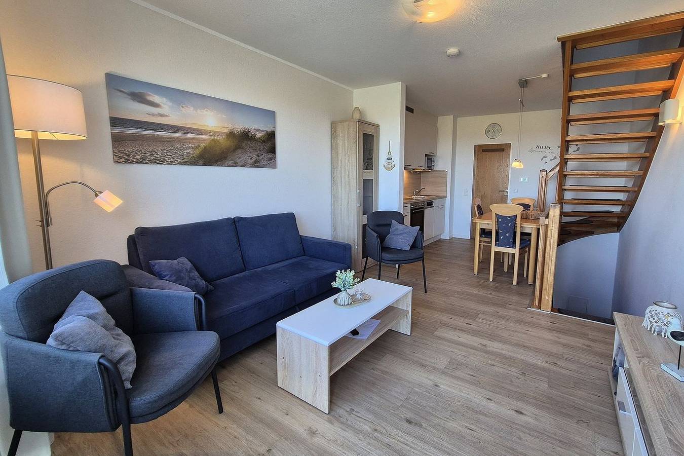 Ganze Wohnung, Tolles Maisonette-Apartment mit Meerblick und Balkon in Deichlage an der Nordsee in Schillig Strand, Wangerland