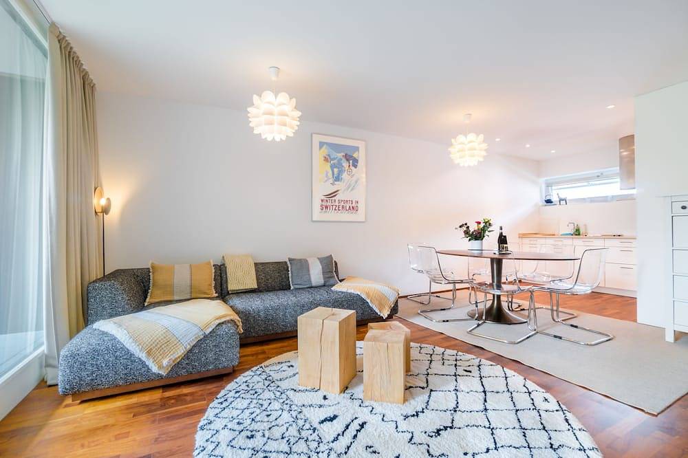 Ganze Wohnung, Little Reuss, cozy apartment in central position in Andermatt, Skiarena Andermatt-Sedrun