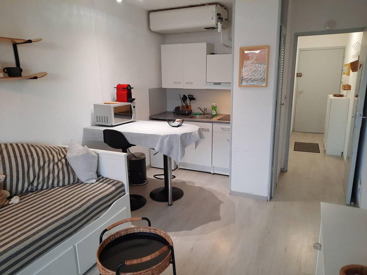 Ganze Wohnung, Rénoviertes Studio in Seignosse: 2 Min zum Strand, Balkon, Nespresso, ideal für 2 Pers. in Seignosse Océan, Seignosse