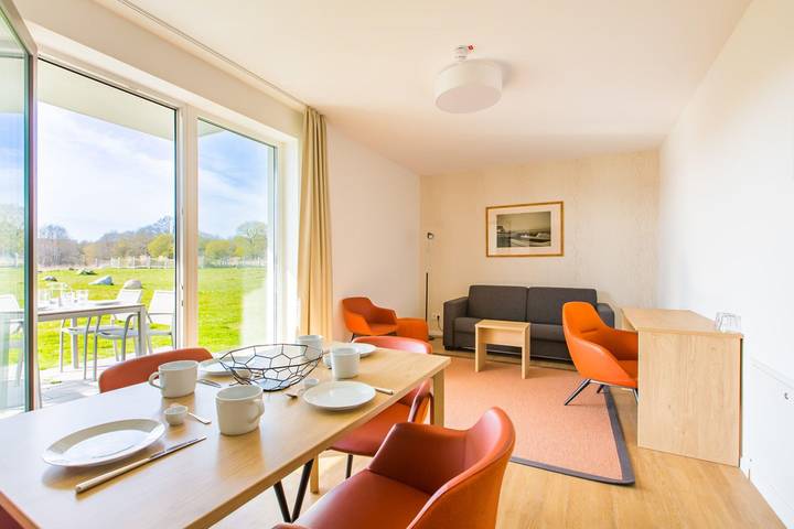 Appartement de vacances entier, Wreecher Idyll FeWo 19: Terrasse, ruhige Lage in Wreechen, Putbus