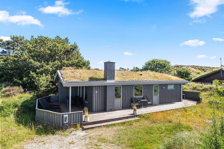 Ferienhaus mit meerblick für 5 Personen, mit Balkon/Terrasse und Terrasse in Henne Strand