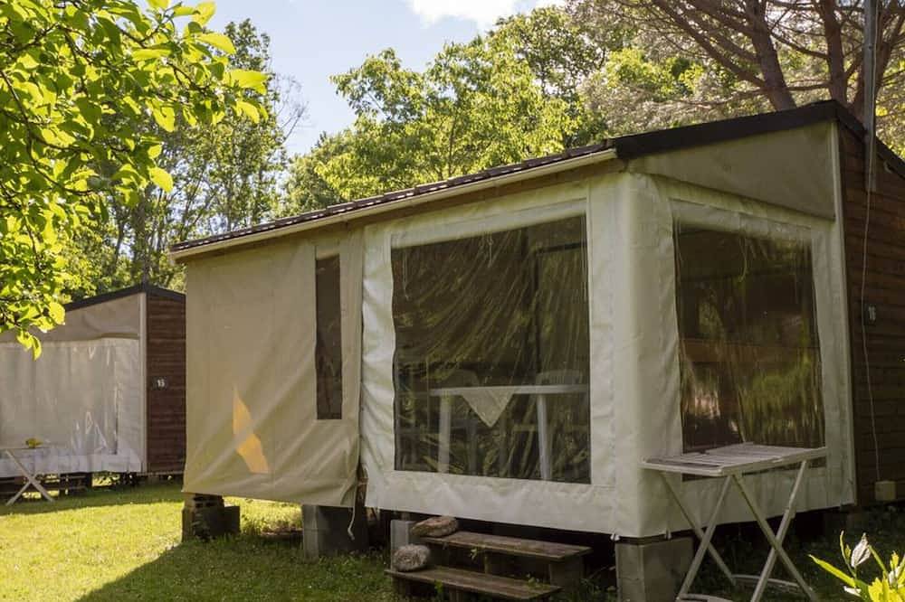 Zelt aus Stoff & Holz - 2 Schlafzimmer, Terrasse in Fenouillet, Regionaler Naturpark Corbières-Fenouillèdes