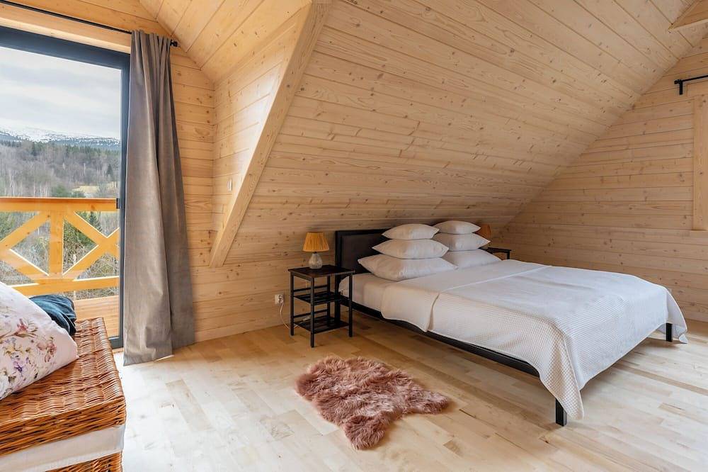 Beautiful mountain house by the river with panoramic views of the Giant Mountains in Przesieka, Sudeten (Poland)