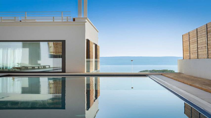 Dom wakacyjny dla 8 osób, z Widok na ocean i Balkon oraz Balkon/ taras i Taras w Marusici