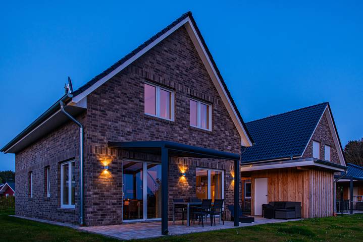 Ferienhaus für 6 Personen, mit Terrasse und Ausblick sowie Garten in Butjadingen