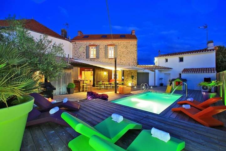 Villa pour 12 personnes, avec sauna et terrasse, animaux acceptés à Noirmoutier