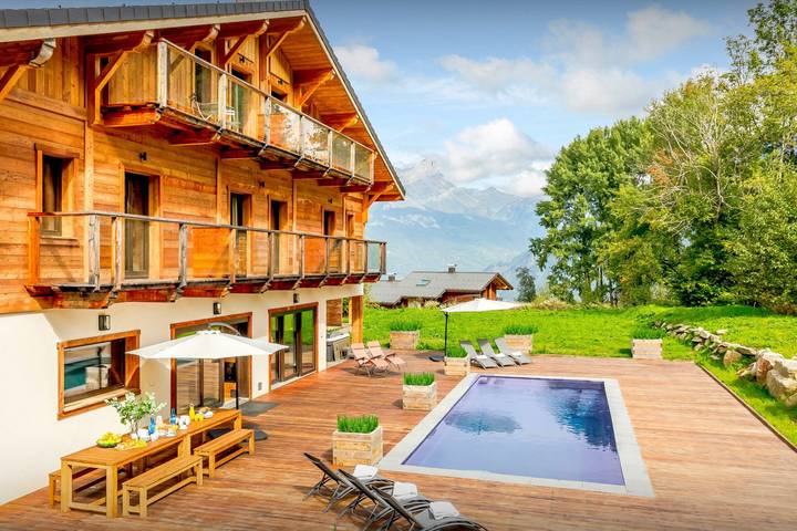 Chalet pour 14 personnes, avec piscine et sauna ainsi que jardin et jacuzzi à Saint-Gervais-les-Bains - 2