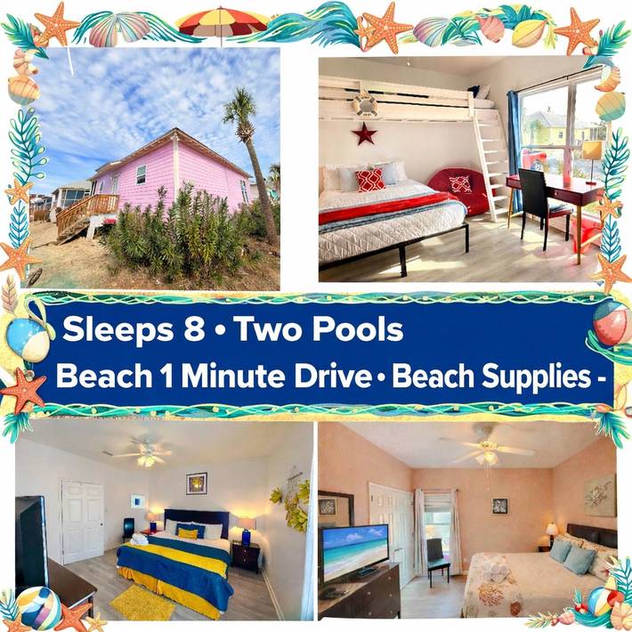 Vacation house for 8 people, with view and ocean view as well as lake view and yard in Alabama