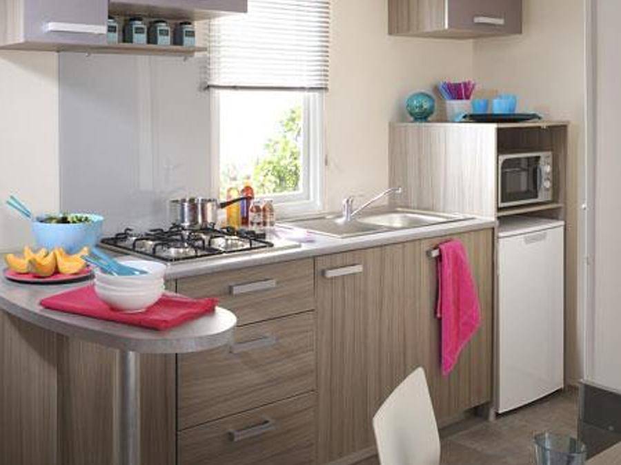 Camping le Rouge Gorge 10' Puy du Fou - Mobilheim 4 personen - Mobilhome 28m² (2 Schlafzimmer) 4 pers. Tv - Komfort 4 pers. in Saint-Laurent-sur-Sèvre, Loire-Tal