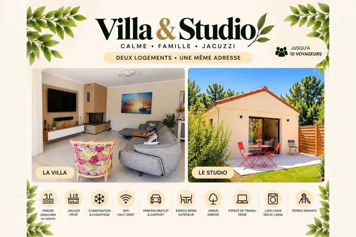 Chalet para 10 personas, con piscina además de jacuzzi y jardín, Familias con niños - 1