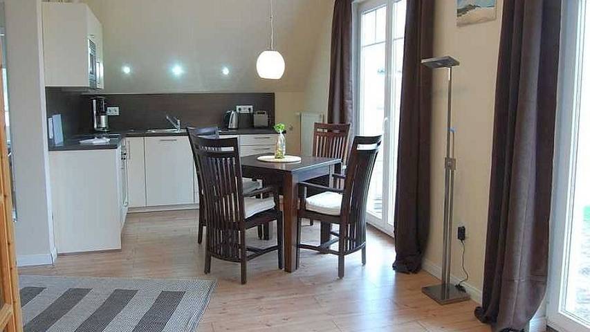 Ferienwohnung für 4 Personen, mit Garten und Terrasse sowie Sauna, mit Haustier in Langholz