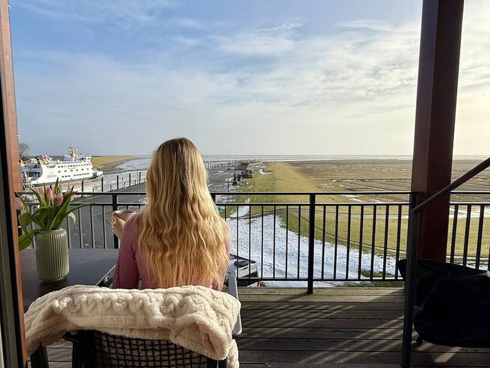 Ferienwohnung für 4 Personen, mit Seeblick und Ausblick sowie Balkon in Pellworm - 3