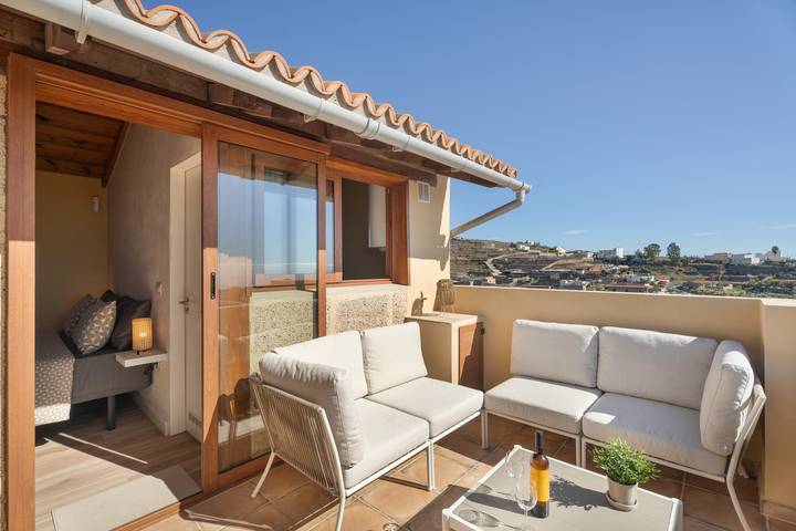 Ganzes Studio, Ferienstudio 'Mirador Amanay' mit Meerblick, Wlan und Klimaanlage in Las Palomas, Granadilla de Abona