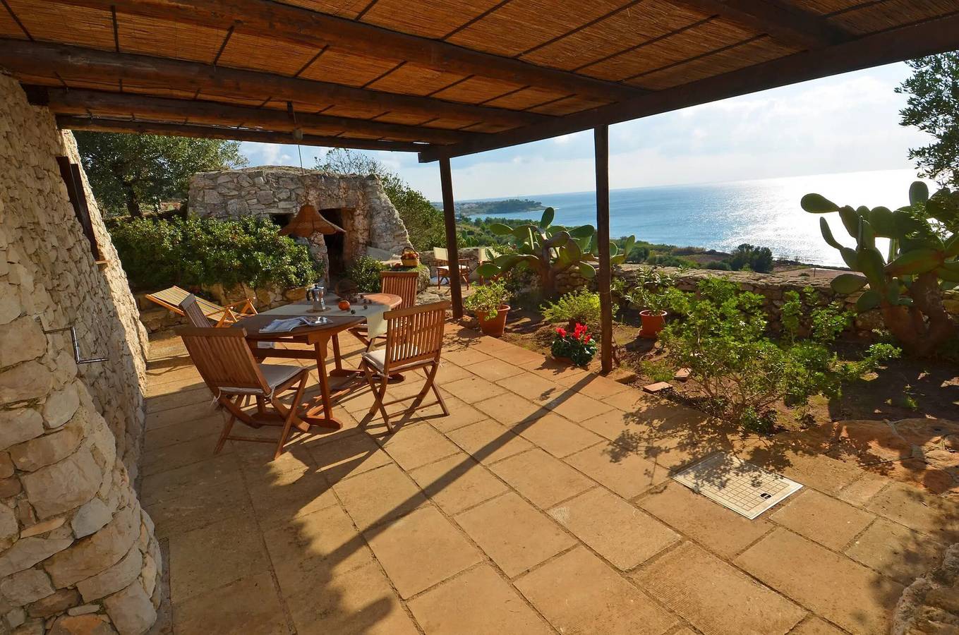 Villa 'Casa Vite 3' avec vue sur la mer, Wi-Fi et climatisation in Marina di San Gregorio, Patù