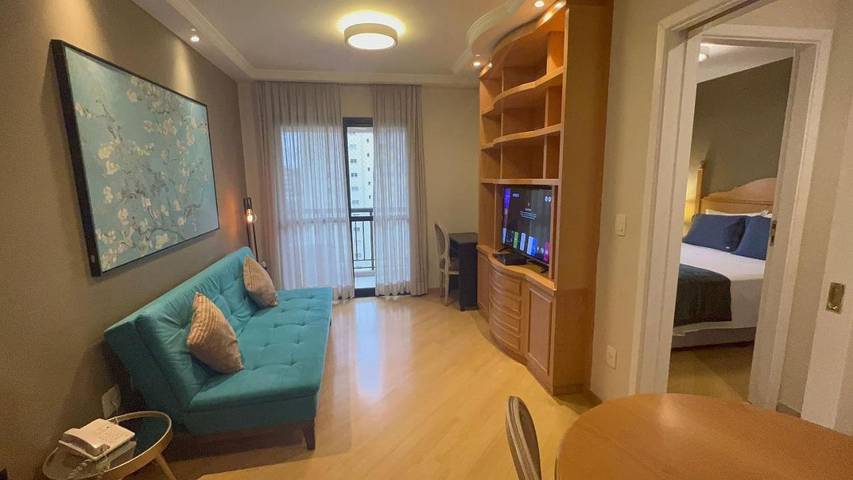 Casas e apartamentos de temporada para 4 pessoas, com sauna e piscina e ainda balcão em Moema