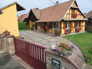 Gîte pour 4 personnes, avec terrasse et jardin, animaux acceptés à Plobsheim