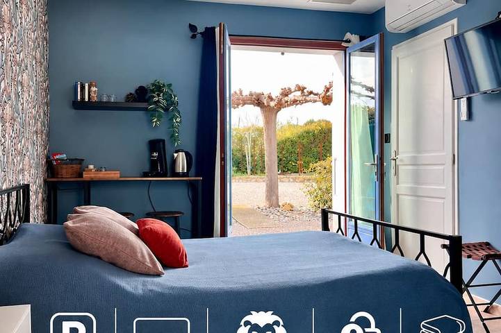 Chambre d’hôte pour 2 personnes, avec Jardin à Peyriac-de-Mer