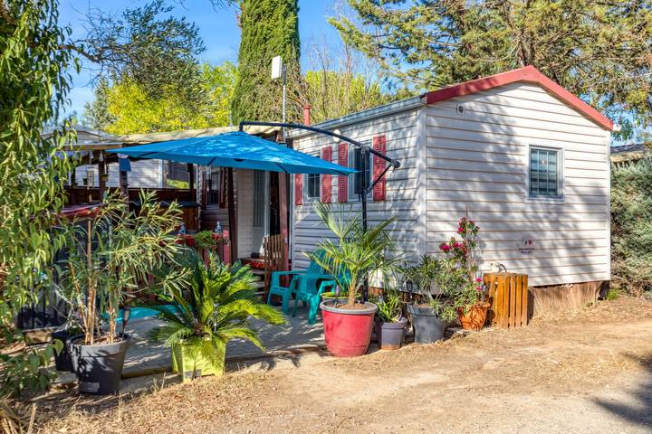 Vermietung Mobilheim Camping Les Amandiers in Gallargues-le-Montueux, Mittelmeerküste (Frankreich)